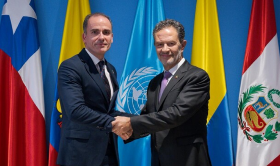 El canciller Omar Bula Escobar se reunió con el representante regional de UNODC para la Región Andina y el Cono Sur, Ama...