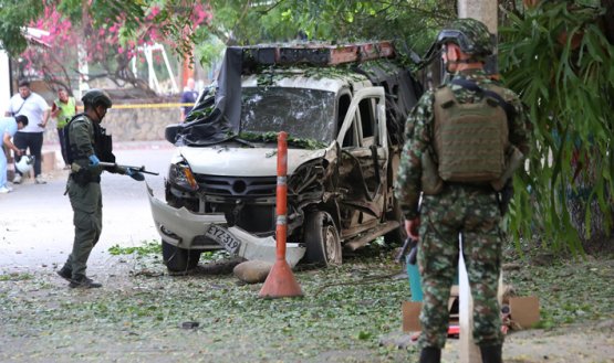 Así quedó el sector de El Escobal tras la explosión de un posible paquete bomba