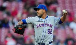 José Quintana, bateador colombiano de los Mets de Nueva York.