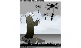 11-07-26 - Caricatura, Los drones de la muerte