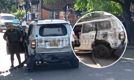 Vehículo de la Policía fue atacado con explosivos en la vía Cúcuta - Puerto SantanderVehículo de la Policía fue atacado con explosivos en la vía Cúcuta - Puerto Santander