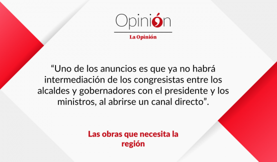 Las obras que necesita la región