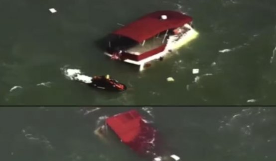 Tragedia náutica en San Francisco, EE.UU. Foto: captura de redes sociales (X)
