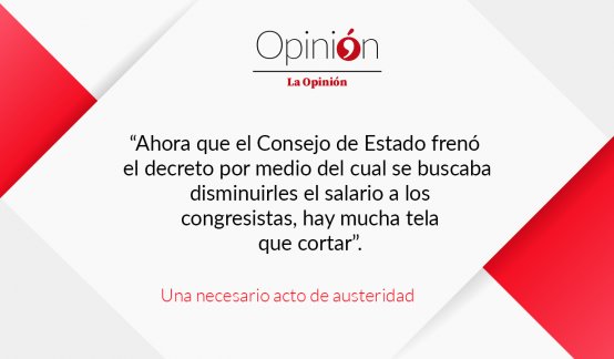 Una necesario acto de austeridad