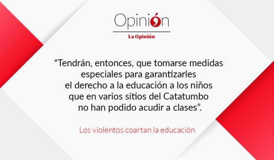 Los violentos coartan la educación