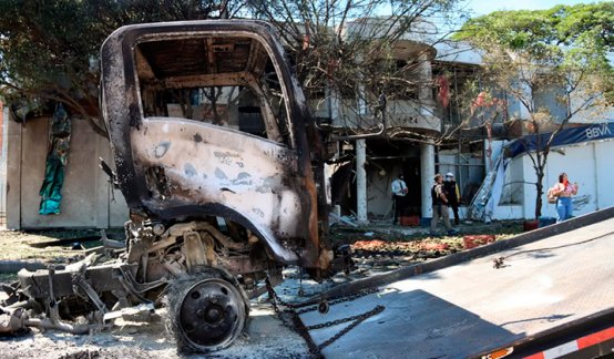 Atentado en Cúcuta. / Foto: Carlos Ramírez-La Opinión
