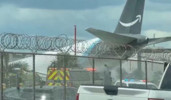 Avión de Prime Air se salió de la pista en el aeropuerto de Miami