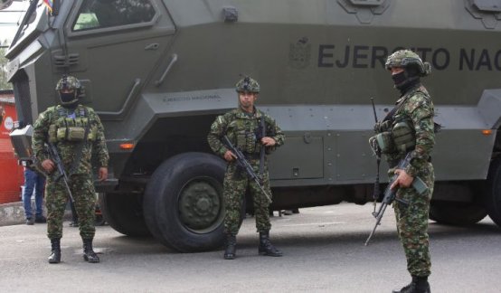 La policía extremó las medidas de seguridad ayer tras el atentado en El Escobal/Foto: Cortesía