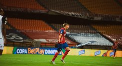 Agustín Vuletich celebra su gol ante Junior en la Copa Colombia./ Foto: Prensa Independiente Medellín