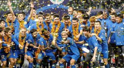 El Jiangsu FC, equipo de fútbol emblemático de la Liga china. 