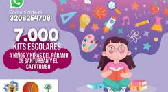 La meta es recolectar 7.000 kits escolares./ Cortesía/ La Opinión 