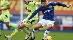 James Rodríguez regresa hoy a la línea titular del Everton.