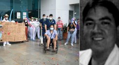El enfermo Leyder Moncada (Izquierda) al salir de la Medical Duarte. El médico Isidoro Jaimes (derecha) trabajaba del hospital de Los Patios. / Foto: Cortesía