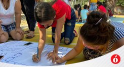 Las mujeres del corregimiento de San Faustino, con una cartografía de su sector, identificaron sus necesidades más sentidas