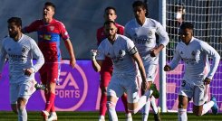 Karim Benzema, delantero del Real Madrid, gran figura en el partido.