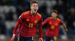 Daniel Olmo, el salvador de la selección española, este domingo en Georgia.