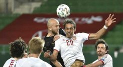 Partido entre Dinamarca y Austria por las eliminatorias al Mundial de Catar 2022