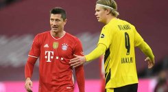 Robert Lewandowski y Erling Haaland 