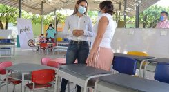 En más del 46 por ciento avanza la dotación de escuelas y colegios del departamento./Foto Cortesía