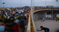 Sin violencia finalizó el paro en Cúcuta./FOTO: Juan Pablo Cohen