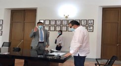  Jhan Piero Rojas Suárez, quien tomó posesión ante el Gobernador de Norte de Santander. /FOTO: Cortesía