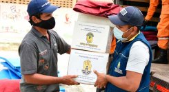 Los pobladores de la vereda El Suspiro recibieron alimentos y útiles de aseo/Foto Cortesía