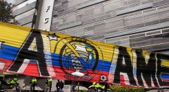 Las protestas también invaden al fútbol colombiano