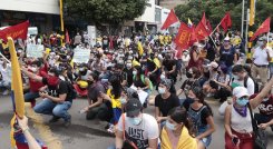 Manifestaciones contra la reforma tributaria.