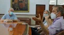 El alcalde, Jairo Yáñez, recibió en su despacho al embajador de Canadá, Marcel Lebleu./Foto Cortesía