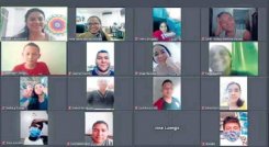 Un grupo de jóvenes que empezó el proceso de formación en el primer trimestre del año ahora lo consolida con un segundo ciclo de talleres./ Foto: Tomada de taller virtual