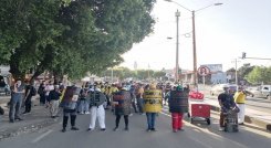 Los estudiantes universitarios marchan pacíficamente desde el Cread de la Unipamplona.
