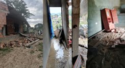 Este fue el panorama de las viviendas afectadas por la quebrada Tonchalá en la comuna 8 de Cúcuta./Fotos: cortesía
