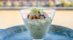 Postre de arroz con leche.