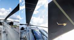 El helicóptero de la Fuerza Aérea Colombiana fue impactado cuando pasaba por el Anillo Vial Occidental, alrededor del barrio Camilo Daza.