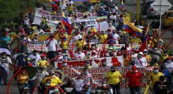 Sin violencia se desarrolla la nueva jornada de marchas en Cúcuta./Foto: Juan Pablo Cohen - La Opinión