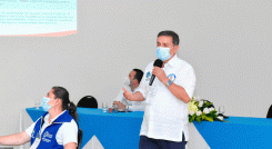 Francisco Bermont, secretario de Agua Potable  de Norte de Santander, entregó un informe de los avances del Plan Departamental de Agua./Foto: Cortesía