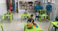 El 9 de agosto iniciarán en alternancia  con otros grupos de niños.  / Cortesía