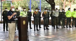 El alcalde Jairo Yáñez afirmó que “la verdadera seguridad la formulamos los ciudadanos decentes”, lo que no avalan la corrupción, y “llevando cultura ciudadana”. / Foto: Cortesía