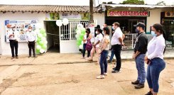 El alcalde Jairo Yáñez aperturó ayer la oficina del Sisbén en Agua Clara./Foto Cortesía