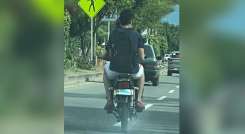 ¡Qué tal esto! Evaden fotomultas con tapabocas en la placa./Foto: Farelo - La Opinión