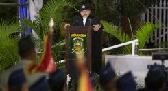 Daniel Ortega, en el poder desde 2007, se presenta a un cuarto mandato consecutivo con su esposa, la vicepresidenta Rosario Murillo, de nuevo como compañera de fórmula.. / Foto: AFP