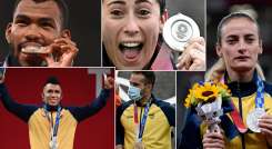 Medallistas colombianos en Tokio 2020. / Foto: AFP
