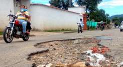 Así está la entrada a Chinácota por estos días