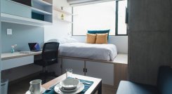 Los mejores estudiantes podrán llenar un formulario y tener la oportunidad de ser seleccionados para vivir en este complejo, disfrutar de sus instalaciones, interactuar con diferentes personas y vivir sin la preocupación del pago de servicios, internet o vivienda. / Foto: Cortesía