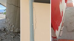 Preocupantes grietas en las paredes y pisos, filtraciones en las placas, despegue del cemento de las columnas al punto de verse las cabillas, entre otros daños. / Fotos: Cortesía