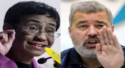  Maria Ressa, de Filipinas, y Dimitri Muratov, de Rusia
