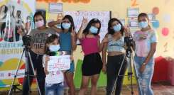 En el Club de Niñas Las Aventureras en Villa del Rosario, las niñas entrevistaron a sus compañeras migrantes sobre cómo ha sido adaptarse a Colombia./Foto: cortesía