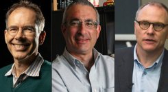 Guido Imbens, Joshua Angrist y Guido Imbens se ganaron el Nobel de Economía por contribuir al mercado laboral, la migración y la educación. / Foto: AFP