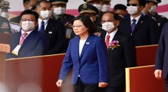 la presidenta taiwanesa Tsai Ing-wen describió a la isla como un "faro" de la democracia en la región. /AFP