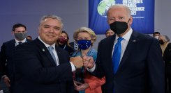 Iván Duque y Joe Biden.